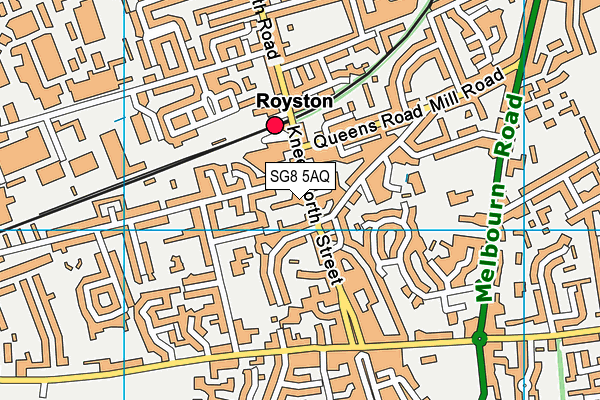 SG8 5AQ map - OS VectorMap District (Ordnance Survey)