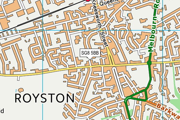 SG8 5BB map - OS VectorMap District (Ordnance Survey)