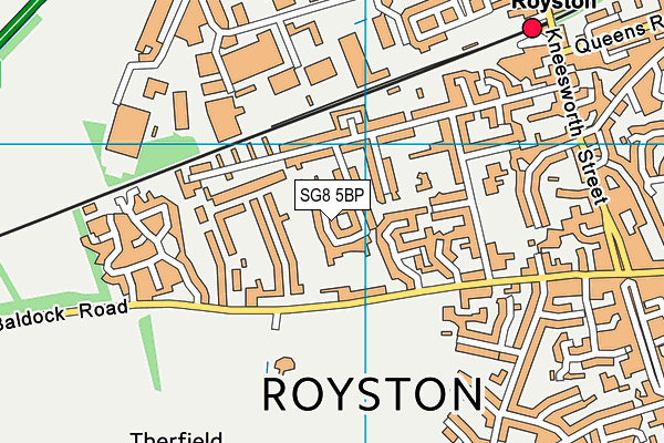 SG8 5BP map - OS VectorMap District (Ordnance Survey)