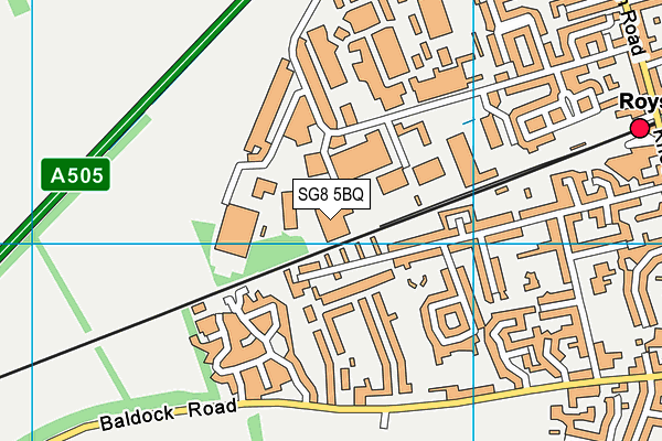 SG8 5BQ map - OS VectorMap District (Ordnance Survey)