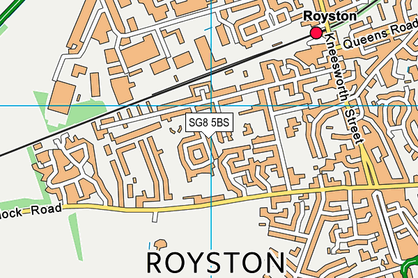 SG8 5BS map - OS VectorMap District (Ordnance Survey)