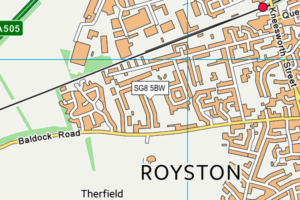 SG8 5BW map - OS VectorMap District (Ordnance Survey)