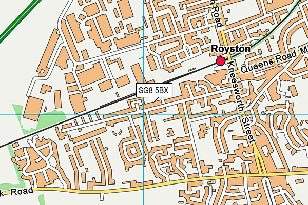 SG8 5BX map - OS VectorMap District (Ordnance Survey)