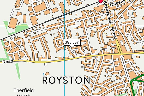 SG8 5BY map - OS VectorMap District (Ordnance Survey)