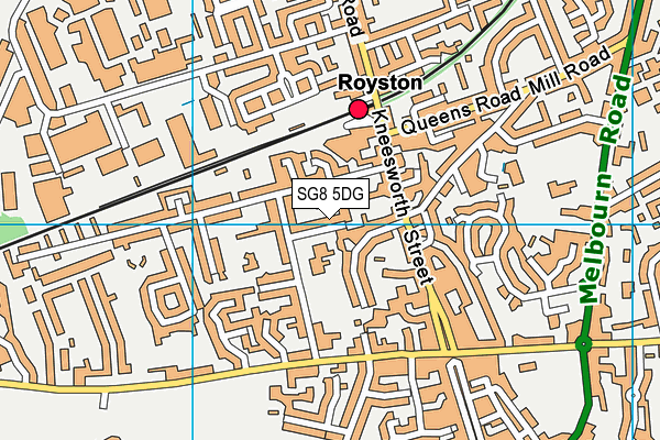 SG8 5DG map - OS VectorMap District (Ordnance Survey)