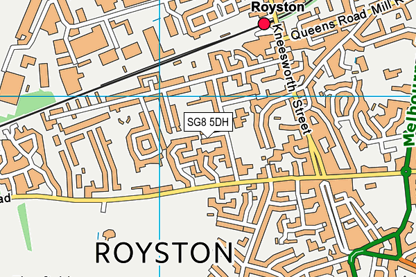 SG8 5DH map - OS VectorMap District (Ordnance Survey)