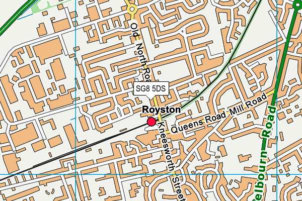 SG8 5DS map - OS VectorMap District (Ordnance Survey)