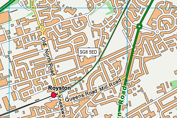 SG8 5ED map - OS VectorMap District (Ordnance Survey)