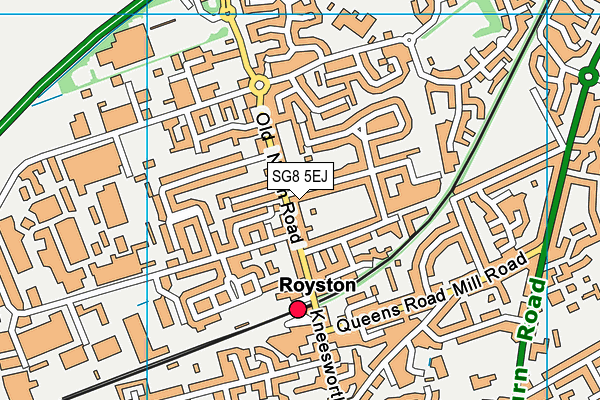 SG8 5EJ map - OS VectorMap District (Ordnance Survey)