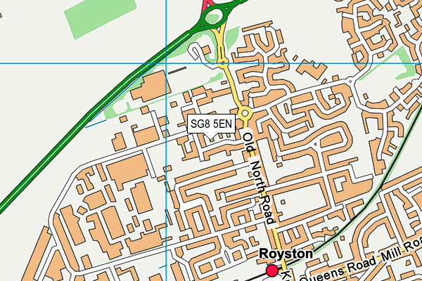 SG8 5EN map - OS VectorMap District (Ordnance Survey)