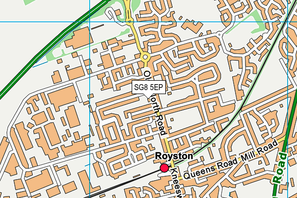 SG8 5EP map - OS VectorMap District (Ordnance Survey)