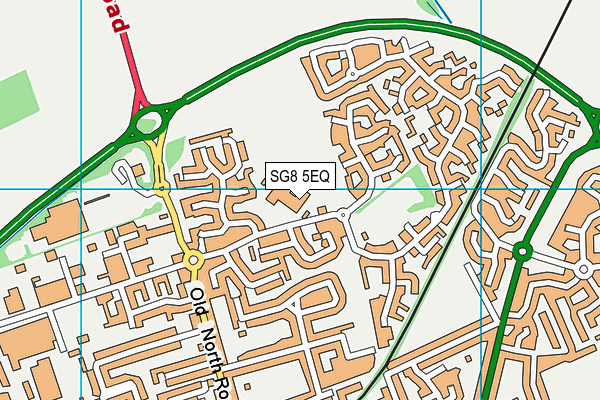 SG8 5EQ map - OS VectorMap District (Ordnance Survey)