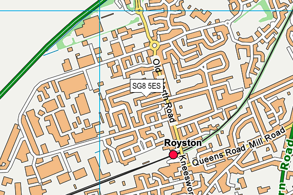 SG8 5ES map - OS VectorMap District (Ordnance Survey)