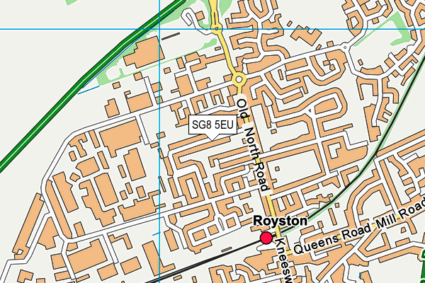 SG8 5EU map - OS VectorMap District (Ordnance Survey)