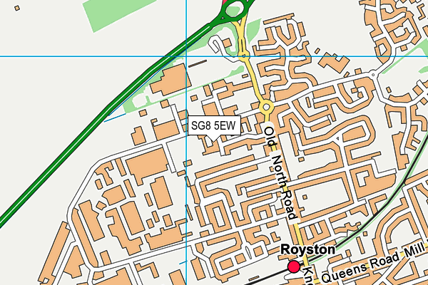 SG8 5EW map - OS VectorMap District (Ordnance Survey)