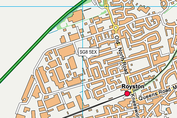 SG8 5EX map - OS VectorMap District (Ordnance Survey)