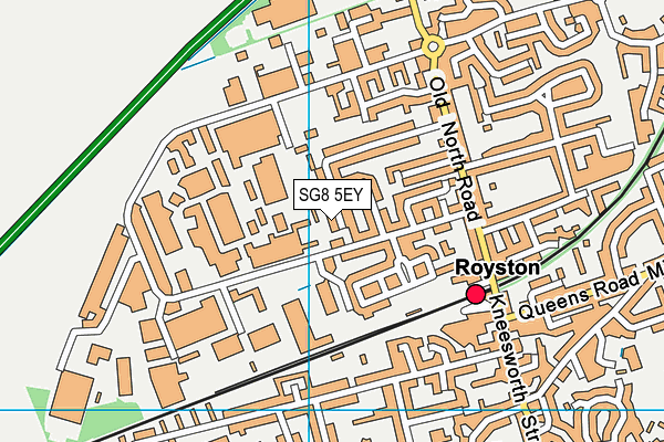 SG8 5EY map - OS VectorMap District (Ordnance Survey)