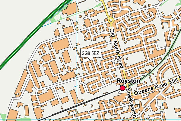 SG8 5EZ map - OS VectorMap District (Ordnance Survey)