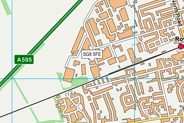 SG8 5FE map - OS VectorMap District (Ordnance Survey)