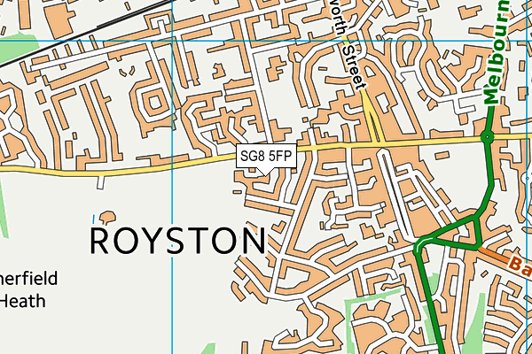 SG8 5FP map - OS VectorMap District (Ordnance Survey)