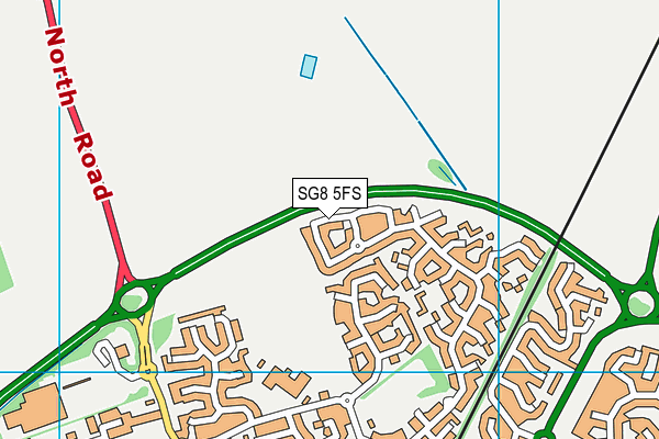 SG8 5FS map - OS VectorMap District (Ordnance Survey)