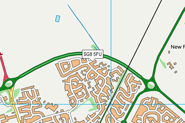 SG8 5FU map - OS VectorMap District (Ordnance Survey)