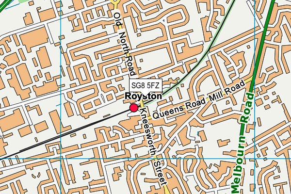 SG8 5FZ map - OS VectorMap District (Ordnance Survey)