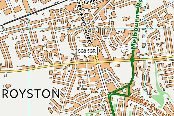 SG8 5GR map - OS VectorMap District (Ordnance Survey)