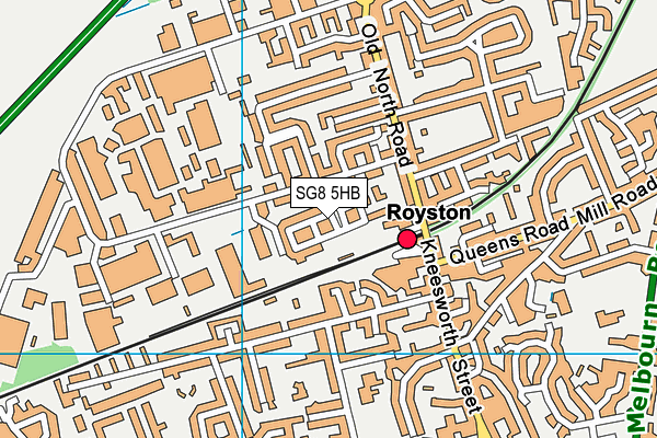 SG8 5HB map - OS VectorMap District (Ordnance Survey)