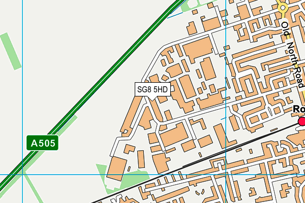 SG8 5HD map - OS VectorMap District (Ordnance Survey)