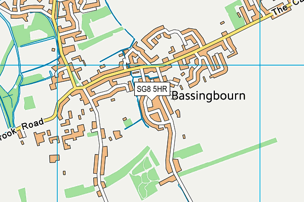 SG8 5HR map - OS VectorMap District (Ordnance Survey)