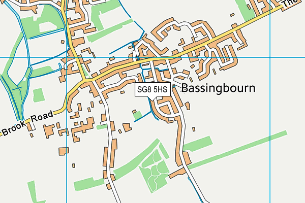 SG8 5HS map - OS VectorMap District (Ordnance Survey)