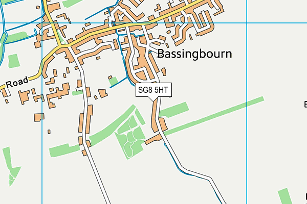 SG8 5HT map - OS VectorMap District (Ordnance Survey)