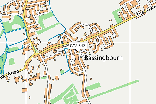 SG8 5HZ map - OS VectorMap District (Ordnance Survey)