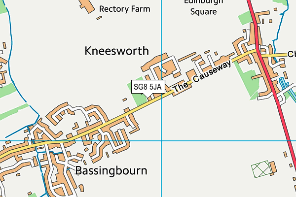 SG8 5JA map - OS VectorMap District (Ordnance Survey)