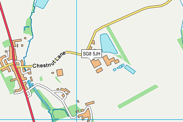 SG8 5JH map - OS VectorMap District (Ordnance Survey)