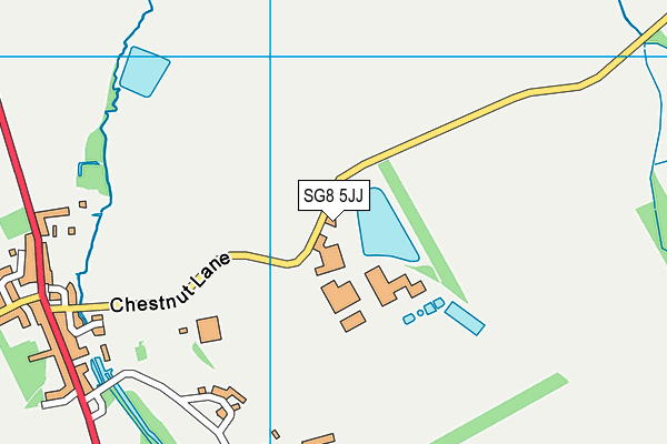 SG8 5JJ map - OS VectorMap District (Ordnance Survey)