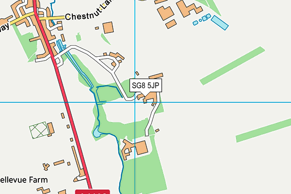 SG8 5JP map - OS VectorMap District (Ordnance Survey)