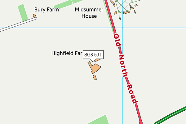 SG8 5JT map - OS VectorMap District (Ordnance Survey)