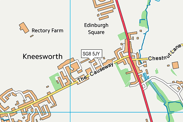 SG8 5JY map - OS VectorMap District (Ordnance Survey)