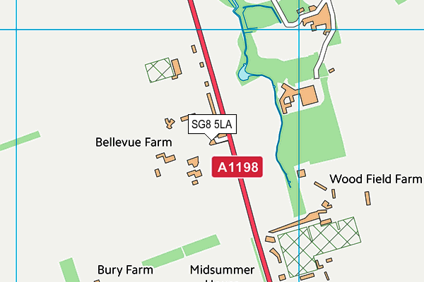 SG8 5LA map - OS VectorMap District (Ordnance Survey)