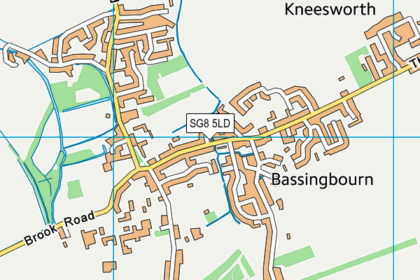 SG8 5LD map - OS VectorMap District (Ordnance Survey)