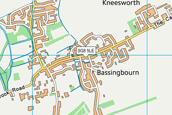 SG8 5LE map - OS VectorMap District (Ordnance Survey)