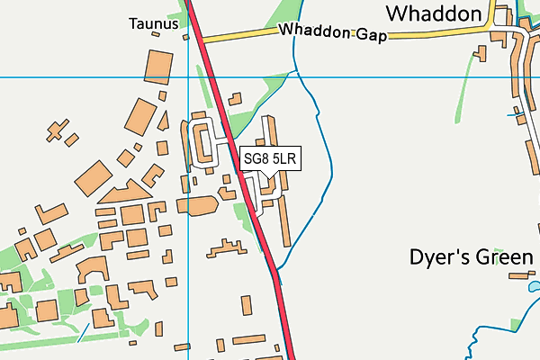 SG8 5LR map - OS VectorMap District (Ordnance Survey)