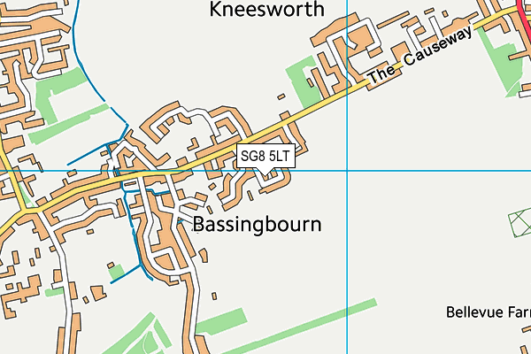 SG8 5LT map - OS VectorMap District (Ordnance Survey)