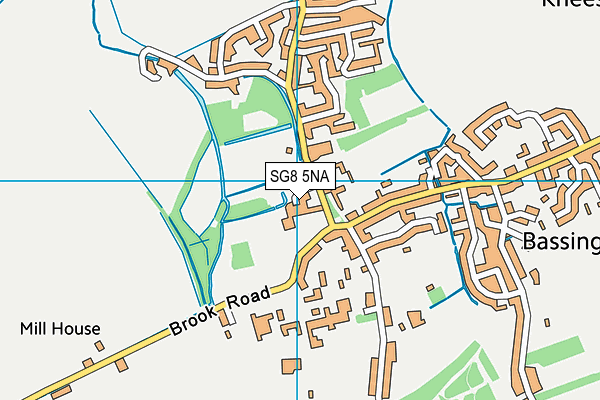 SG8 5NA map - OS VectorMap District (Ordnance Survey)