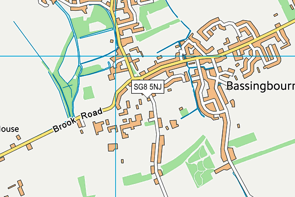 SG8 5NJ map - OS VectorMap District (Ordnance Survey)