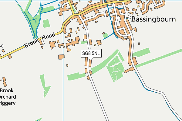 SG8 5NL map - OS VectorMap District (Ordnance Survey)