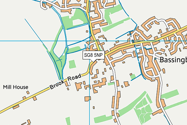Bassingbourn Community Primary School map (SG8 5NP) - OS VectorMap District (Ordnance Survey)