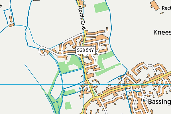 SG8 5NY map - OS VectorMap District (Ordnance Survey)